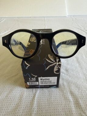 Caddis Wynton Gloss Black 1.5 reading glasses